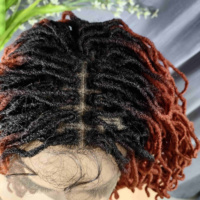 Perruque KEMY 4x4 avec fermeture en dentelle synthétique, extensions africaines tressées, faux locs, sans colle, tresses au crochet, tissage bouclé, densité 130%-150%