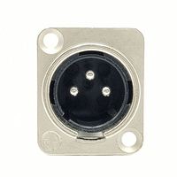 Conector XLR de 3 Pines para Montaje en PCB, Conector XLR Cuadrado de 3 Pines, Conector XLR Macho de 3 Pines, Conector de Micrófono de Metal de 3 Pines para Mezcladora