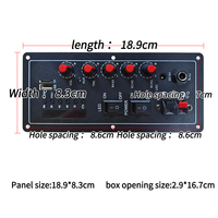 Vente flash E6 12V Récepteur et amplificateur stéréo numérique BT MIC pour la maison, récepteur FM rechargeable, mixeur USB TF, amplificateur de puissance 2 canaux