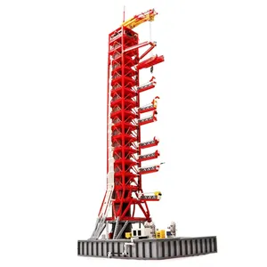 Mork 031003 아폴로 토성 V 발사 탑 빌딩 블록 교육 어린이 장난감 플라스틱 색상 상자 남여 어린이 선물 ABS 블록 세트