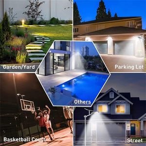 Lampadaire solaire étanche à LED pour jardin, cour, parking, route, <span class=keywords><strong>garage</strong></span>, éclairage extérieur de sécurité du crépuscule à l'aube - Product Image 3