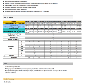 Capteurs de couple fixes (à réaction) TOHNICHI fabriqués au Japon TCF02N, TCF04N, TCF1N, TCF2N, TCF4N, TCF10N, TCF20N, TCF40N, TCF100N - Product Image 6