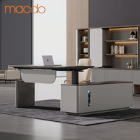 Moderno Computer regolabile in altezza scrivania in piedi a forma di L in legno Manager Executive scrivania da ufficio con cassetto