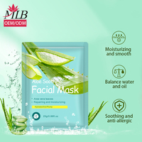 Masker Wajah Sutra Alami Esens Lidah Buaya Teh Hijau Jeruk Masker Wajah Lembaran Kulit Masker Kolagen Produk Perawatan Wajah Kecantikan yang Melembapkan