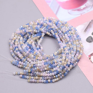 2mm 크리스탈 론델 컷팅 비즈 라운드 유리 알알이 부자재 DIY 목걸이 팔찌 만들기 - Product Image 5