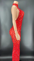 NOVANCE Y2360-E 2022 Vêtements pour femmes Vendeur Robe de soirée sexy dos nu rouge avec strass pour la fête des mères Suprises
