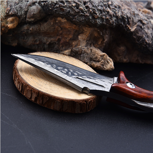Coltello Damasco Personalizzabile con Manico in Legno, Nuovo Design a Lama Fissa per Uomo, Supporto OEM, Qualità DIY - Product Image 4