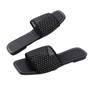 Chaussures plates décontractées grande taille pour femmes, populaires sur internet, avec strass, nouvelle collection été 2024, en maille, pour la plage 231 231 - Product Image 5