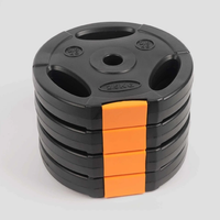 Haltères de fitness en ciment réglables 2-en-1 avec barre – Portables et ergonomiques pour l'exercice et l'entraînement de force musculaire – Durables 15 kg