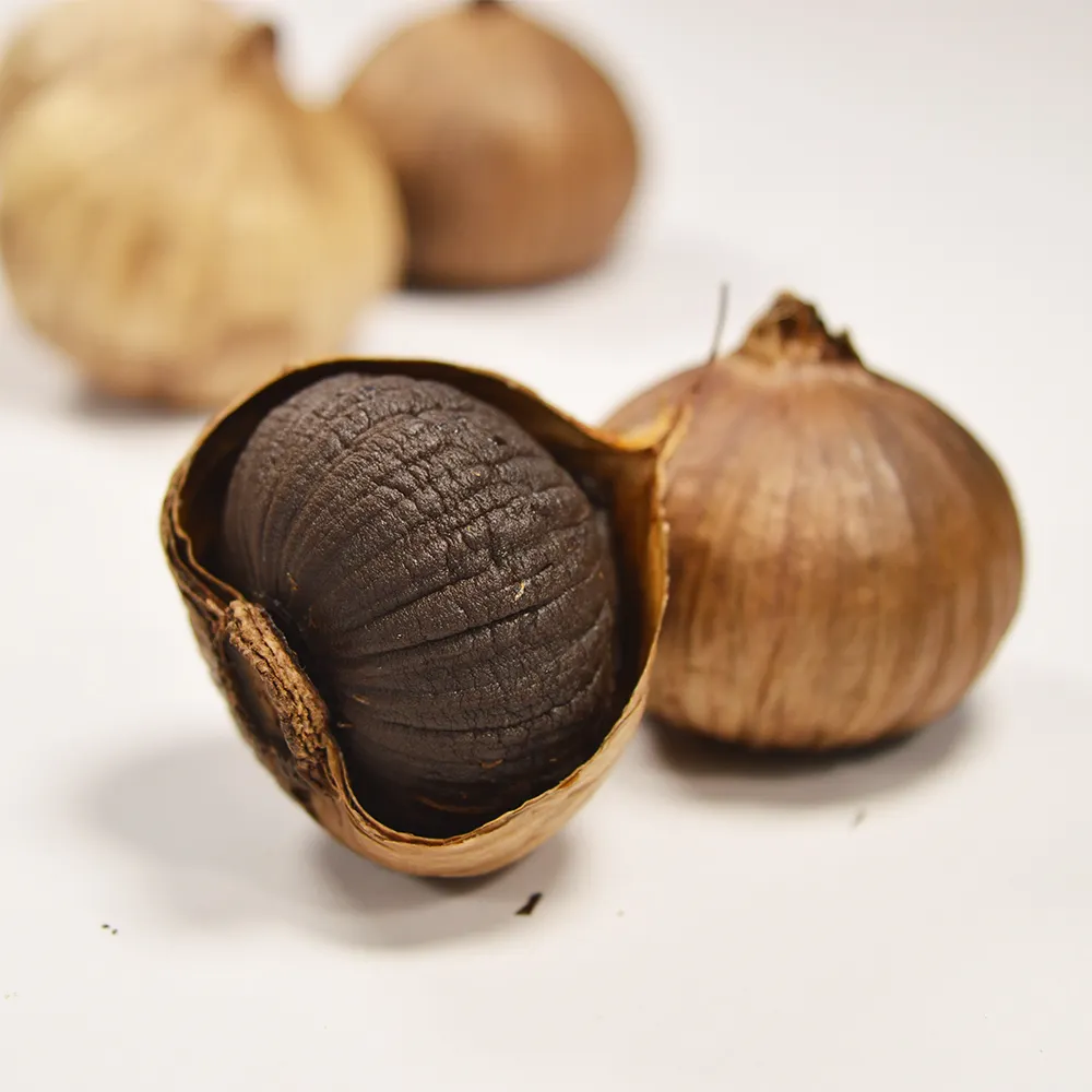 Buy dehydrated fresh single garlic China wholesale solo black garlic easy peeled cloves chinese black garlic price