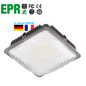 ROMANSO UL FCC CE IP65 27W 40W 60W 120W 150Lm/W Microwave <b>Sensor</b> <b>Ceiling</b> Mount LED Carport Canopy <b>Light</b> for Underpass - Product Image 1