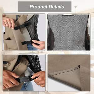 Delantal de Polialgodón Personalizado Beckon con 3 Bolsillos, Delantal Neutral para <span class=keywords><strong>Zapatero</strong></span>, Ropa de Trabajo para Cafetería, Restaurante, Barbacoa, Barbería - Product Image 3