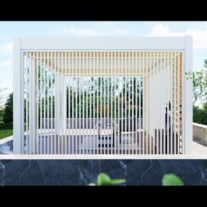 China Manufacturers' Aluminum Patio Cover with Detached Fence <strong>Pergola</strong> Powder Coated Frame Outdoor <strong>Design</strong> <strong>Ideas</strong> for Backyard - Product Image 6