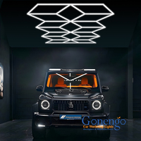 Lampe LED géométrique polygonale super brillante pour showroom automobile, atelier de détail