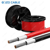 JZD Kabel H1Z2Z2-K Solarkabel 6mm2 Solarpanel-Kabel Photovoltaik-Draht Rot & Schwarz Verzinntes Kupfer Solarkabel
