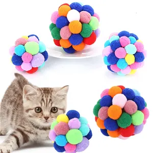 Handmade Colorful Cat Playing Three Size S/m/l Cat Scratch Ball Toy