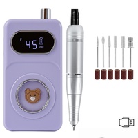 Polisseuse à ongles électrique 45000 tr/min et perceuse V13 USB Rechargeable Machine de manucure portable E-File Bits Set Salon Usage Professionnel