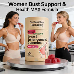 Gomas para Aumento de Seios OEM/ODM para Mulheres, Suplementos Herbais Naturais com Fenugreek e Saw Palmetto - Product Image 1