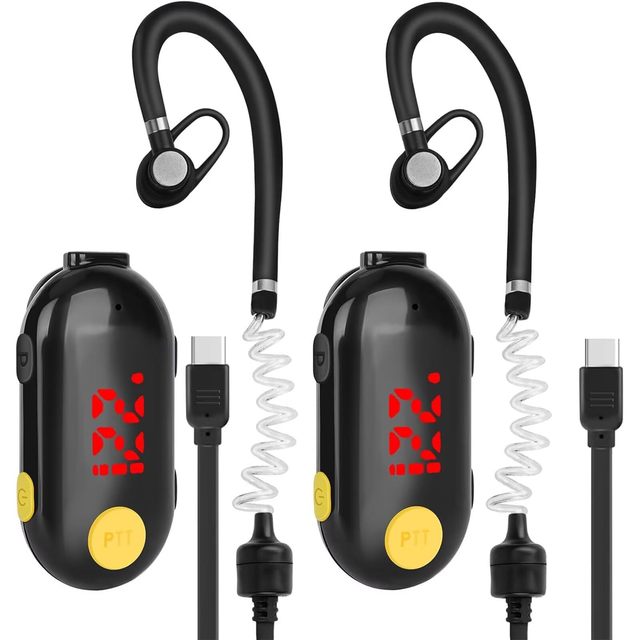 Factory Custom Mini Earhook Walkie Talkie Earphone Restaurant Store Small Baseball Wireless Intercom System Communication Device