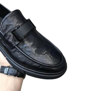 <b>Men</b> Cow Leather Business Casual Shoes Elegant <b>Slip</b> <b>on</b> Wedding Leather Dress Shoes for Man Shoes - Product Image 2
