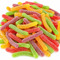 Bonbons gélifiés doux et sucrés en vrac, saveurs variées, enrobés d'un goût acidulé, personnalisables, OEM, ODM, fabricant, producteur, Halal