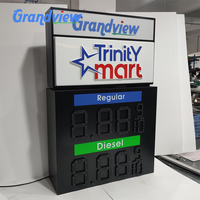 Station d'essence extérieure Affiche numérique Affichage des numéros LED Panneau avec support OEM SDK Panneaux double face pour les prix du gaz