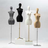 Mannequin ajustable en velours pour robe de mariée, forme féminine brésilienne BBL, demi-corps, grande taille, forte poitrine, fesses généreuses