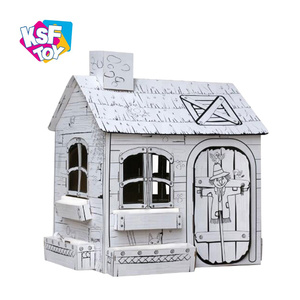 Colorido educativo <span class=keywords><strong>3D</strong></span> de dibujo diy juguete de cartón doodle de la casa para los niños - Product Image 1