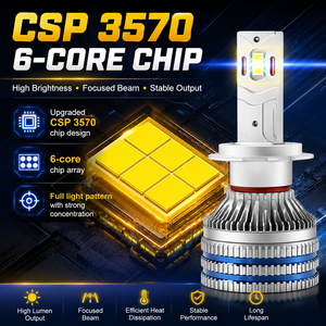 Phares LED super lumineux <span class=keywords><strong>XA75</strong></span> 150W 38000lm pour voiture H4, Lumières LED pour auto H11, Phares 9005, Phare H7 LED, Phare H4 - Product Image 3