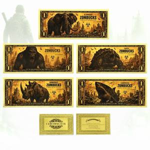 2026 Gran Venta: Billetes de Colección Zombucks Apocalipsis de EE. UU. con 5 Diseños y Baño de Oro de 24K - Product Image 1