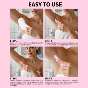 Etiqueta privada Aloe Vera olor mujeres hombres pelo <span class=keywords><strong>Facial</strong></span> cuerpo inhibidor depilatorio removedor Crema para eliminación - Product Image 3