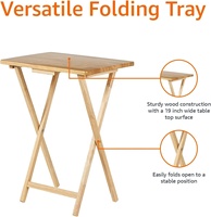 Table de plateau pliante rectangulaire de dîner de TV classique avec le support de stockage