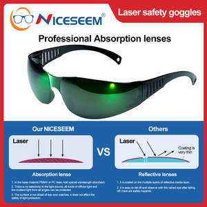 Occhiali di Sicurezza per Incisione Laser IPL 200-480nm 750-2000nm, Montatura in Plastica PC, Protezione OD3+, Design Senza Montatura, Logo Personalizzabile - Product Image 5