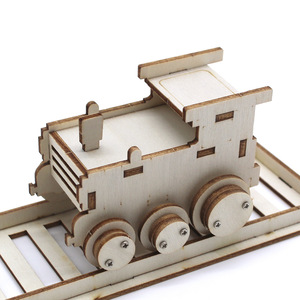Wooden <b>Train</b> Track Model <b>Kit</b> For Kids 4-6Y DIY Science Education Toy Assembly Project - Product Image 3