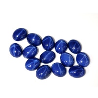 Pierre précieuse en vrac en gros, 3*5 mm à 13*18 mm, ovale, fond plat, cabochon ovale, pierre précieuse en rubis étoile