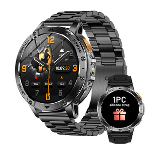 Montre connectée AK112 2026 avec fonction <span class=keywords><strong>d</strong></span>'appel, écran tactile HD de 1,7 pouces, IPX8, assistant vocal IA, plus de 100 modes sportifs, moniteur de fréquence cardiaque, pour hommes et femmes - Product Image 1