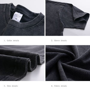 เสื้อยืดแขนสั้นไซส์ใหญ่ผู้ชายสไตล์วินเทจ ย้อมสีแบบพิเศษ เสื้อยืดวินเทจย้อมสีแบบแว็กซ์ เสื้อผ้าวินเทจ เสื้อยืดเนื้อหนา - Product Image 6