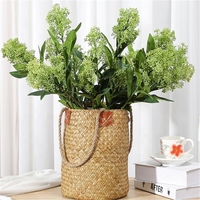 Tiges de verdure artificielle de haute qualité au toucher réel, branche de Skimmia avec baies pour la décoration de table de mariage, de maison ou de fête