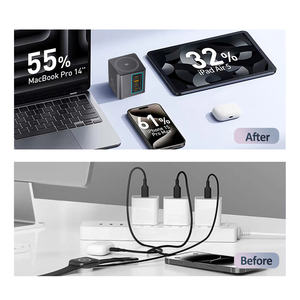 Station de charge USB à ports multiples, <span class=keywords><strong>tour</strong></span> multiprise 100W avec chargeur <span class=keywords><strong>sans</strong></span> <span class=keywords><strong>fil</strong></span> 15W Station de charge de bureau pour iPhone 16 Ordinateur portable - Product Image 4