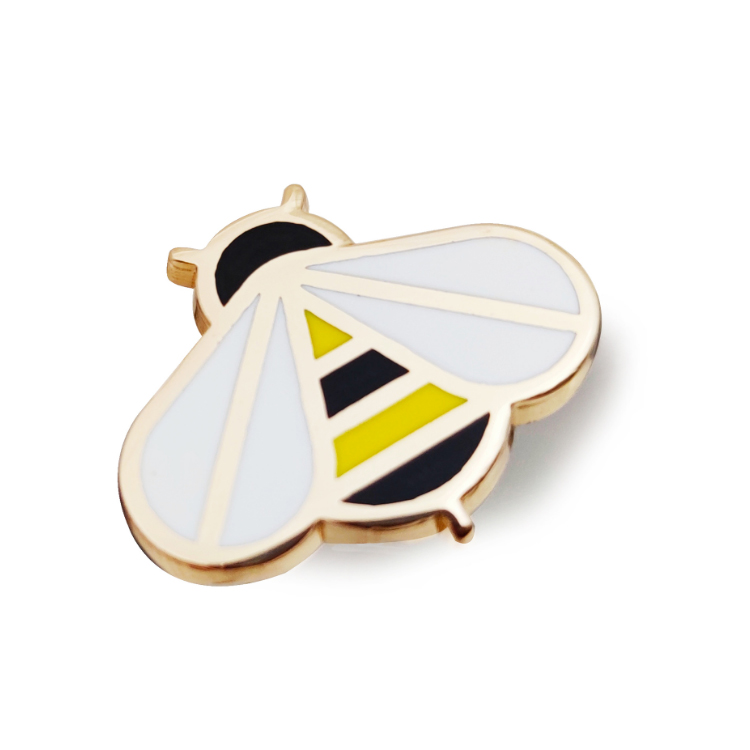 Производители, оптовая продажа, дешевые сувенирные знаки с мультяшным логотипом пчелы, металлические мягкие эмалированные булавки для лацканов