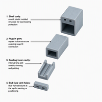 Adaptateur de connecteur automobile 1 broche, boîtier rectangulaire femelle en nylon ABS, prise d'antenne pour faisceau radio de voiture