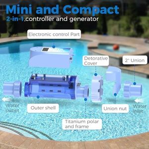 Intelligente pannello digitale blu <span class=keywords><strong>sale</strong></span> cloro generatore fino a 16,000 galloni sistema di <span class=keywords><strong>piscina</strong></span> materiale plastico per <span class=keywords><strong>piscina</strong></span> di acqua salata - Product Image 3
