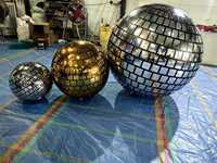 Sphère miroir gonflable géante irisée argentée, boule disco suspendue, ballon gonflable brillant pour la décoration de mariage, de boîte de nuit et de fête