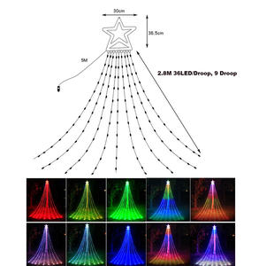 <span class=keywords><strong>Guirnalda</strong></span> de luces navideñas con Control por aplicación, árbol de Navidad inteligente, 304LED, 2,8 M - Product Image 5