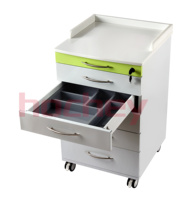 Chariot médical mobile en plastique durable pour clinique dentaire, armoire de rangement supérieure pour équipement dentaire, chariot d'hôpital