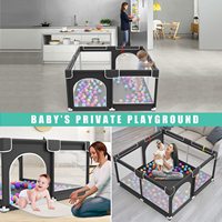 Parc de jeu pliable en maille pour bébé facile à transporter avec tapis, clôture en plastique pour bébé, parc pour bébé et tout-petits