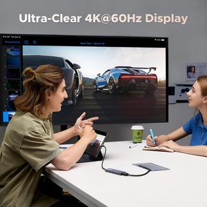 Ugreen 6 in 1 USB C <span class=keywords><strong>HUB</strong></span> 10Gbps 4K 60Hz USB3.2 <span class=keywords><strong>HDMI</strong></span> PD100W แยก USB สำหรับแล็ปท็อป MacBook Pro Air iPad Android Docking Station - Product Image 4