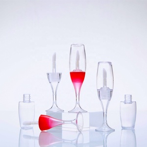 Botol Kemasan Kosmetik Custom Logo, Tabung <span class=keywords><strong>Lip</strong></span> <span class=keywords><strong>Gloss</strong></span> Kosong Bentuk Gelas Anggur Champagne, Transparan 8ml, Wadah <span class=keywords><strong>Lip</strong></span> Oil Liptint - Product Image 1