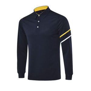 Ropa Deportiva de Primavera con Logotipo Bordado, Polo de Golf para Hombre, 90% Poliéster, 10% Elastano, Manga Larga, Secado Rápido - Product Image 4