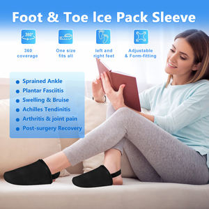 Produk laris dan dingin produk Forefoot Gel es pak kaus kaki dengan desain pita elastis untuk nyeri jari kaki dan Plantar Fasciitis - Product Image 3